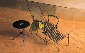 chaise longue in ferro
