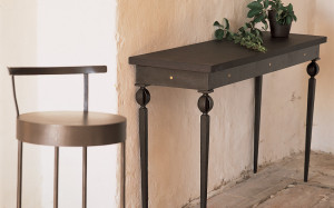 consolle legno e ferro